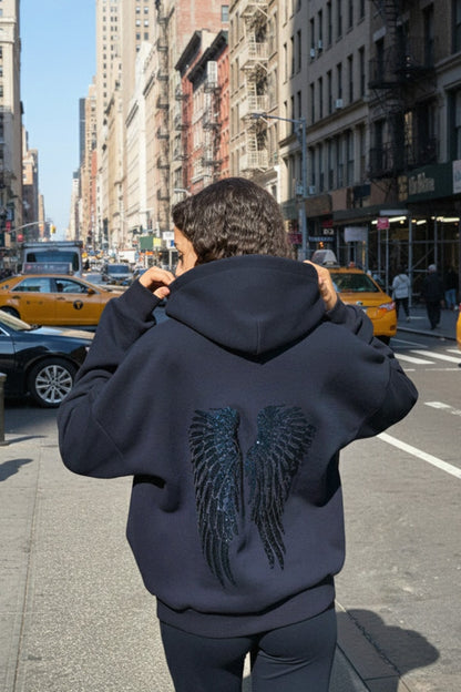 Sequin Angel Wings Hoodie