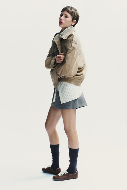 SAFARI SUEDE JACKET BEIGE