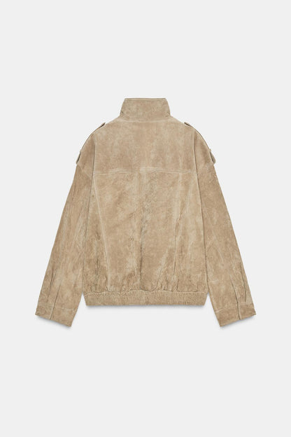 SAFARI SUEDE JACKET BEIGE