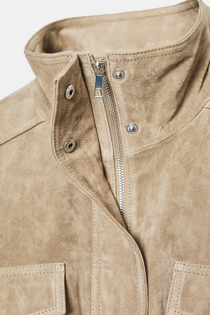 SAFARI SUEDE JACKET BEIGE