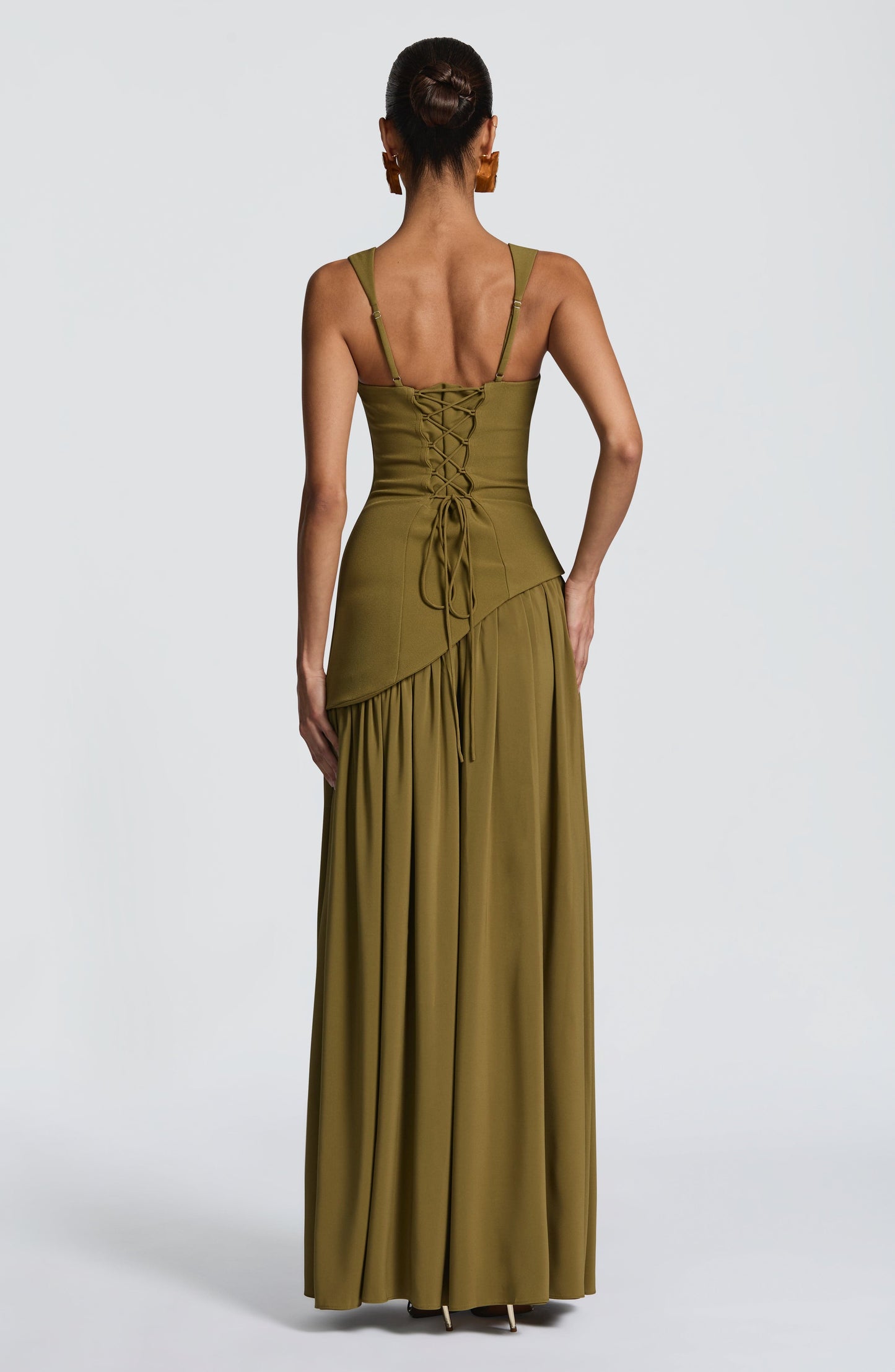 DEEP OLIVE DRESS GOWN